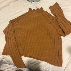 American Eagle Outfitters Tan Cowl Neck Sweater